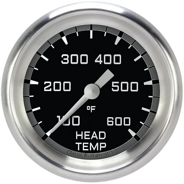 AX397GAPF Classic Instruments AutoCross Gray 2-5/8" Cylinder Head Temperature Gauge