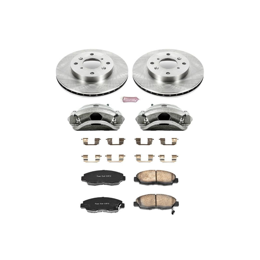 Power Stop KCOE1239A 1-Click Autospecialty OE Replacement Brake Kit with Calipers For Honda Accord 1998-2002 [Model Specific]