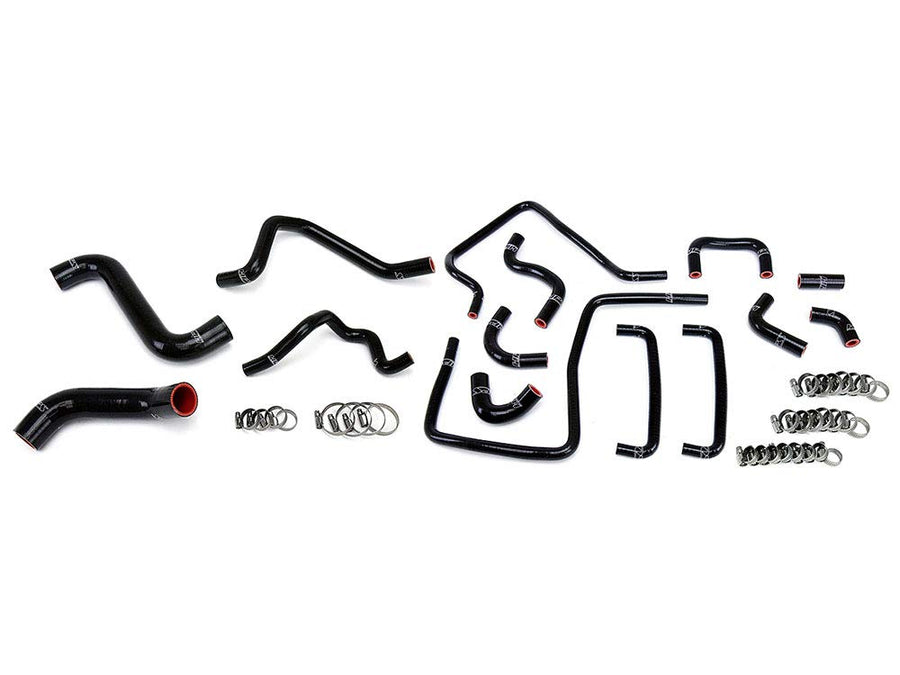 Black HPS Silicone Radiator Heater Ancillary Hoses 15pcs Complete Kit Coolant 57-1815-BLK