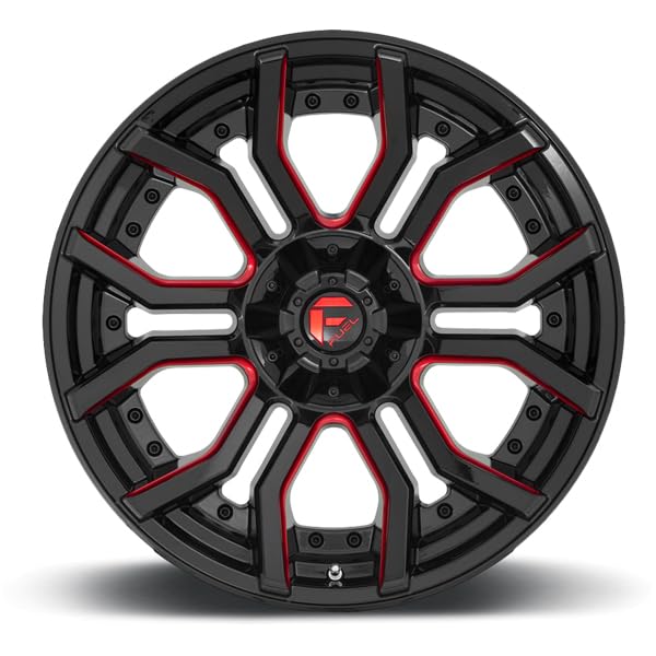 D712 RAGE FUEL OFF-ROAD 22X10, 6X135/5.5, 4.79, -18mm GLOSS BLACK RED TINTED CLEAR - D71222009847