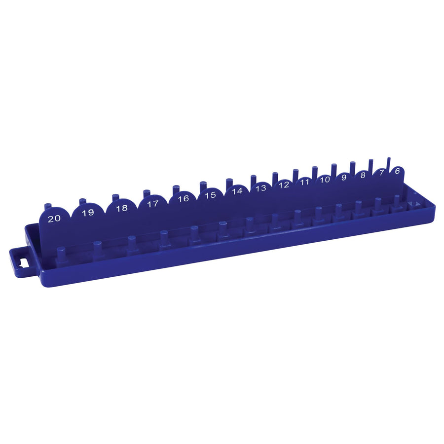 W778 Performance Tool Metric Socket Holder, 3/8-Inch Drive, Holds 30 Sockets, Pre-Marked for Easy Viewing, for Standard and Deep Wall Sizes