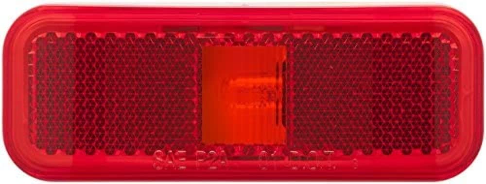 Rectangular Marker Light Optronics International Llc; White Base; Two Wire; Red