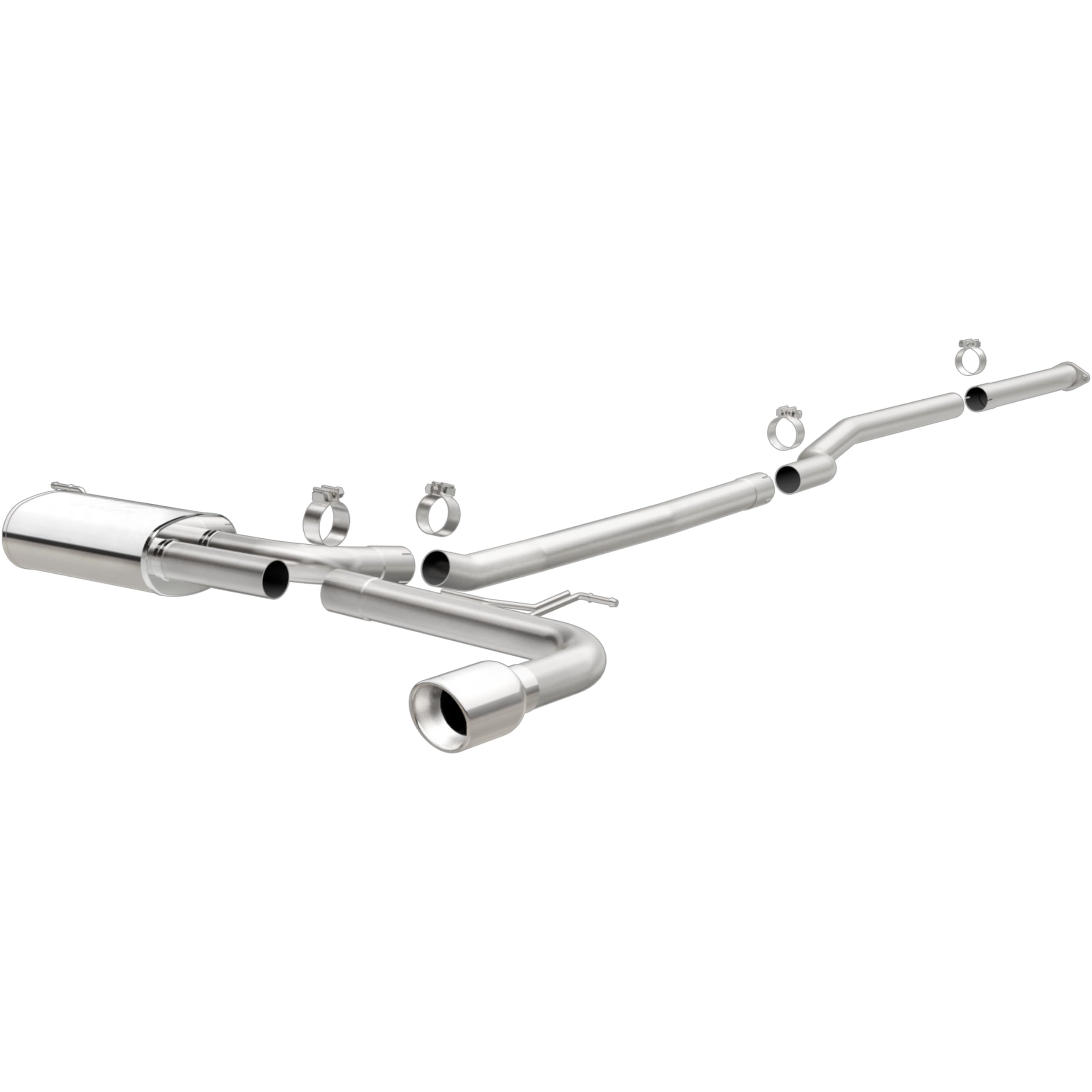 Performance MagnaFlow Exhaust System 19096: Cat-Back, Street Series, Compatible with 2015-2018 Ford Fusion, Single Straight Passenger Side Rear Exit Style