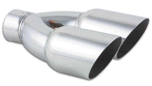 3.5" Round Vibrant Performance Stainless Steel Dual Tip