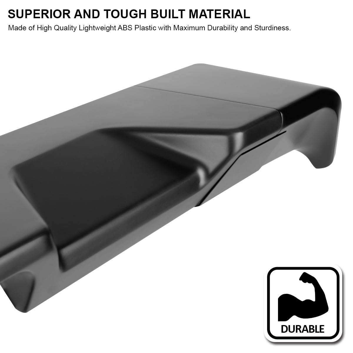 Matte Black ABS Cab Roof Spoiler Spec-D Tuning for 2014-2017 GMC Sierra 1500 Models