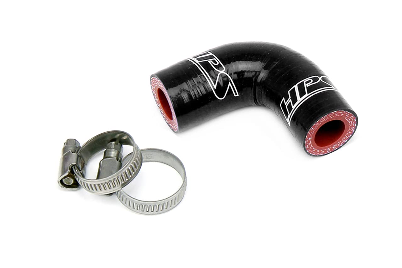 HPS Silicone Black Oil Cooler Coolant Hose Kit Elbow Compatible for 1990-1993 Dodge D250 W250 Pickup Cummins 5.9L Diesel, 57-1881-BLK