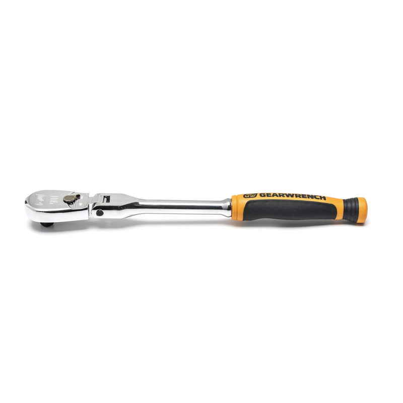 90 Tooth GEARWRENCH 1/4" Drive Cushion Grip Flex Teardrop Ratchet - 81009T, Multi