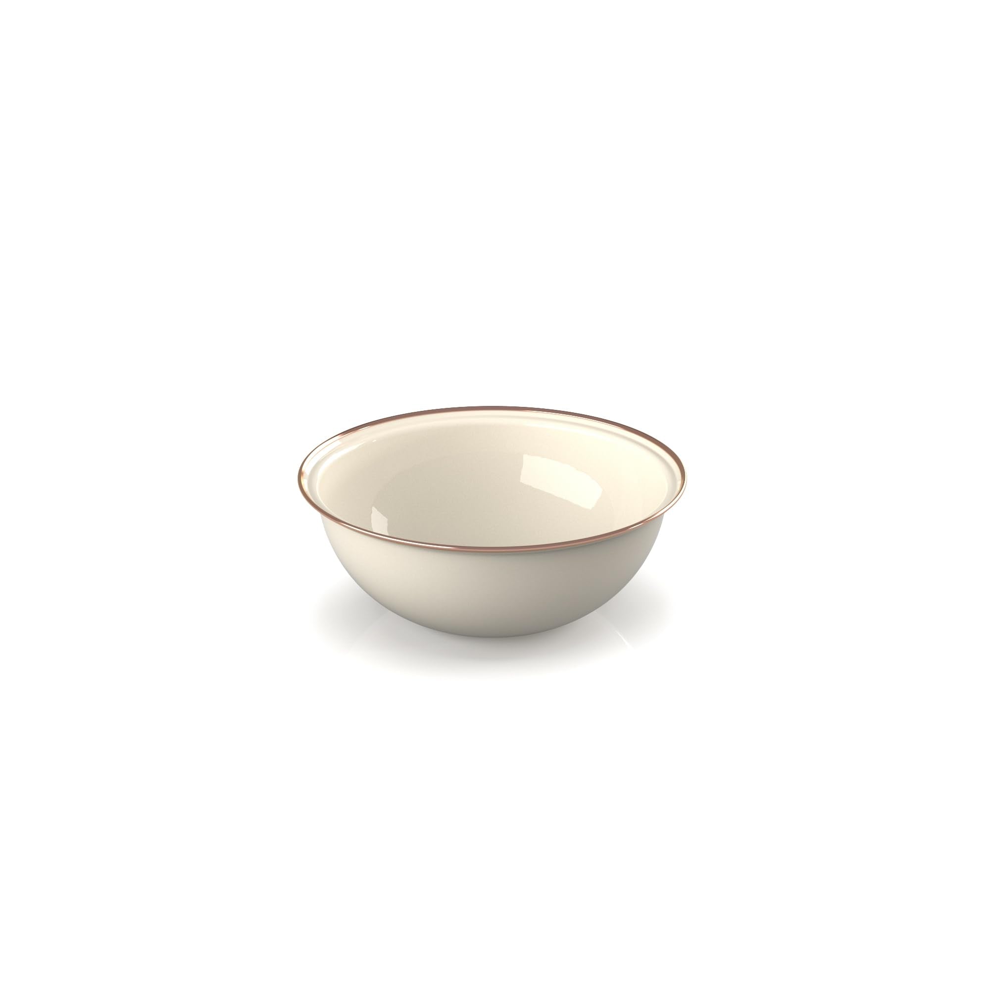 Mesa GSI Outdoors 2-Person Enamelware Dining Set 6-Pieces – Cream with Bronze-Finished Stainless Steel Rim, Dishwasher Safe