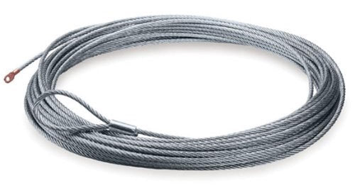 Winch Accessory WARN 24890: Industrial Grade Steel Cable Wire Rope with Hook, 1/4" Diameter x 40' Length, 6,800 lb Capacity