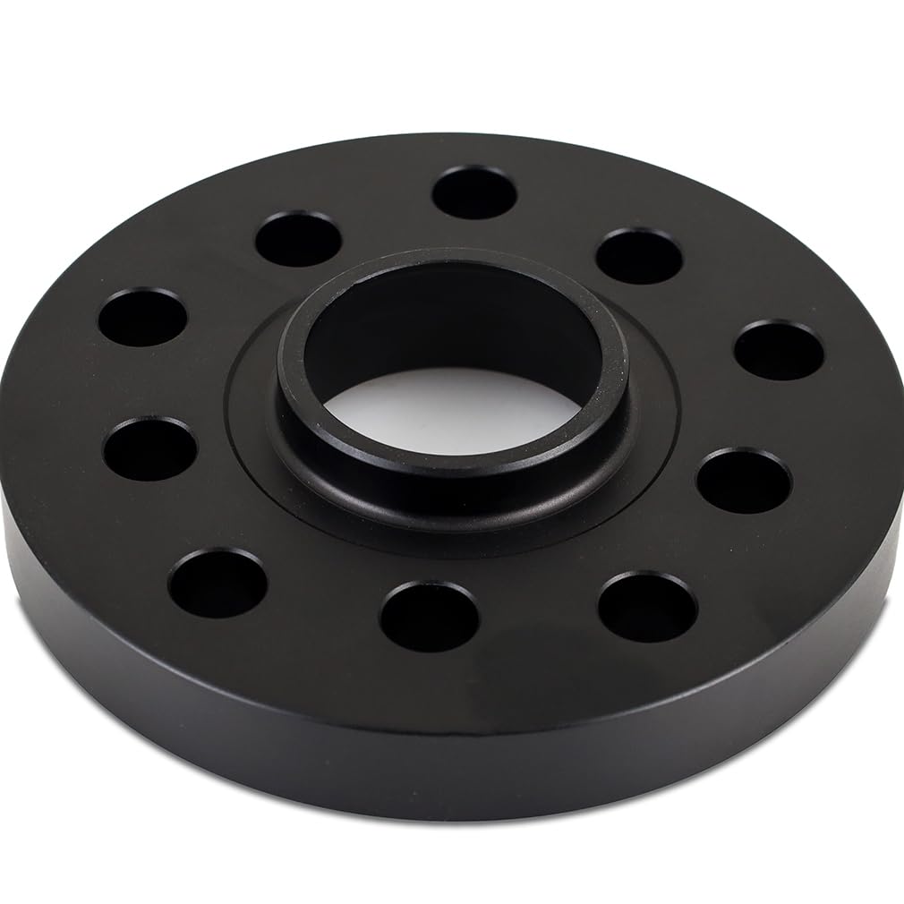 Mishimoto 5x100 / 5x112 Wheel Spacers, 57.1 Center Bore, M14x1.5, 20mm Thick, Black