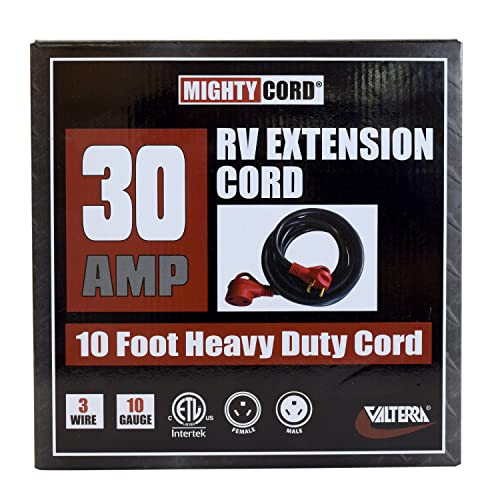 Mighty Cord Valterra A10-3010EH 30 Amp Extension Cord w/Handle - 10', Red