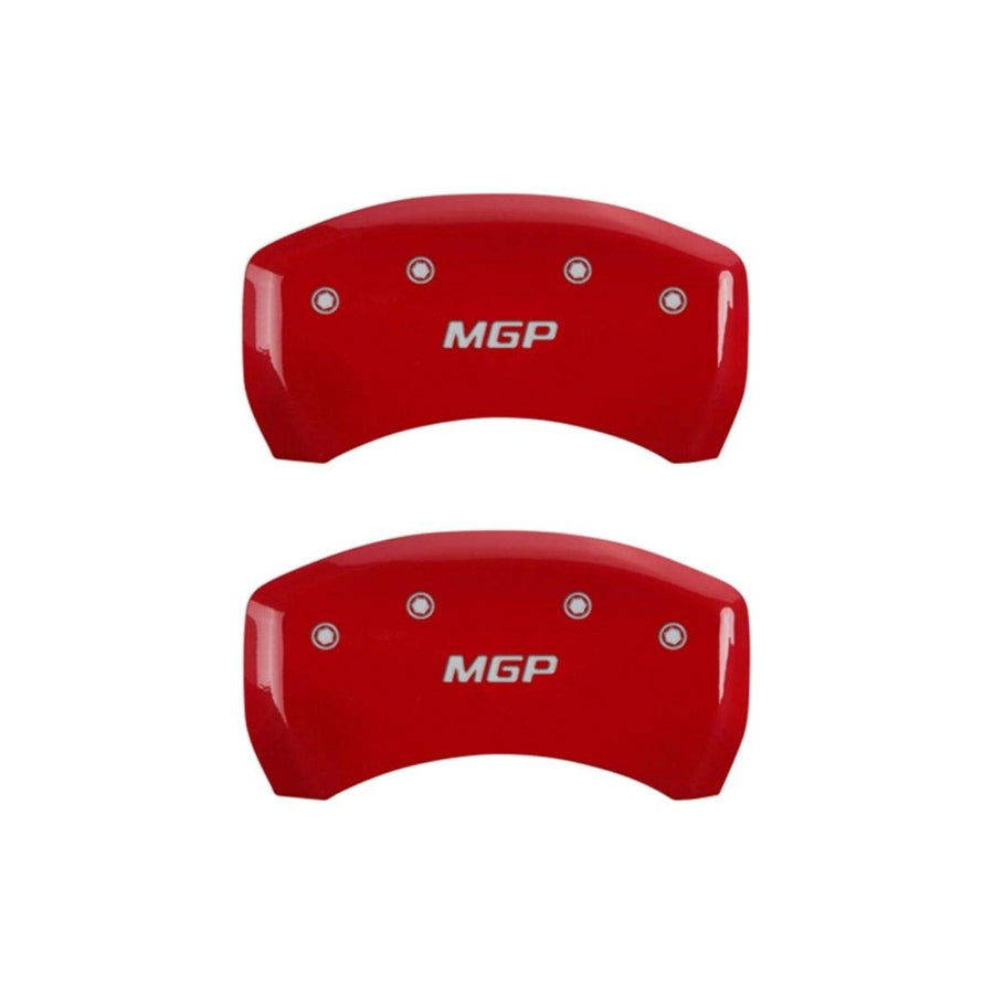 Red Brake Covers MGP Caliper Covers Engraved with Silver 10010RMGPRD (Set of 2)