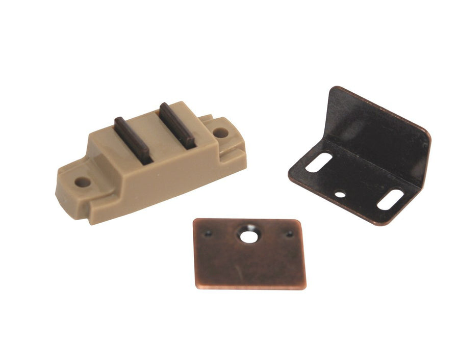 Magnetic Catch RV Designer H210 with Flat and Right Angle Plates, Cabinet Hardware