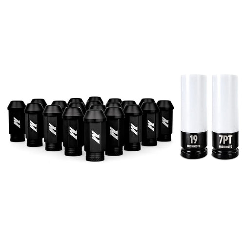 Mishimoto Aluminum Locking Lug Nuts - MMLG-125-LOCKBK, M12 x 1.25, Black