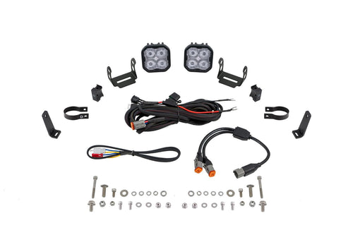 Diode Dynamics 1.75 Inch SS3 Universal Bumper Roll Bar Light Kit, White SAE Fog Sport