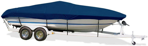 Semi-Custom Trailerite Boat Cover for Day Cruiser Boats with Inboard/Outboard Motor, Navy (22'5" - 23'4" CL x 102" B)