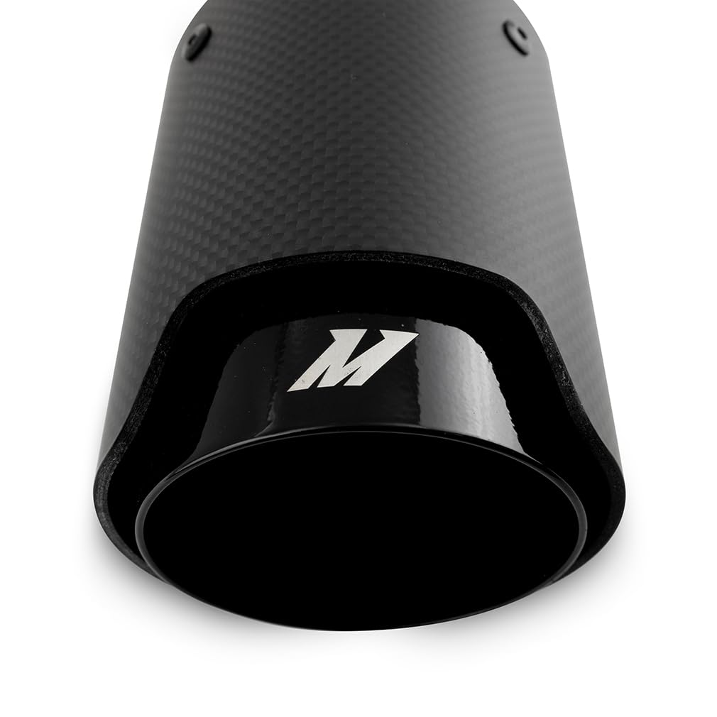 M Logo Mishimoto Carbon Fiber Exhaust Tip, 2.5”, Black