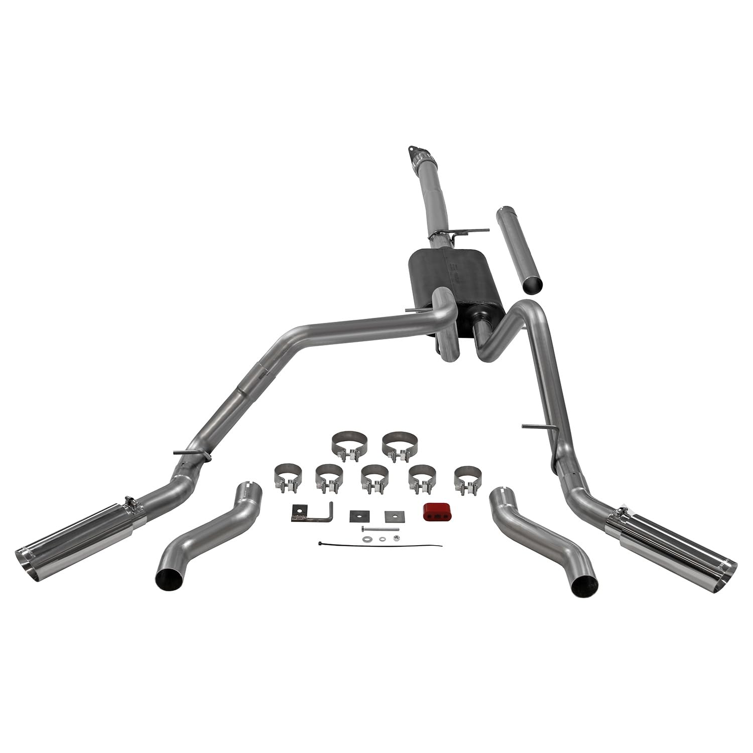 American Thunder Flowmaster 818113 Cat-Back Exhaust System Dual Out Rear/Side Exit