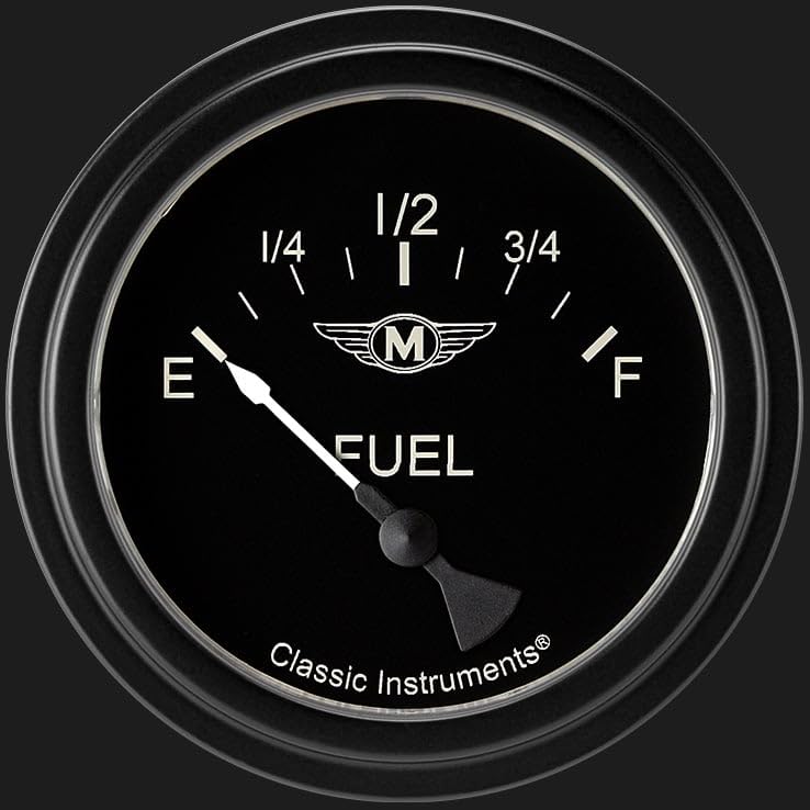 Moal Bomber Classic Instruments 2 5/8" Fuel Gauge 75-10 Ohm