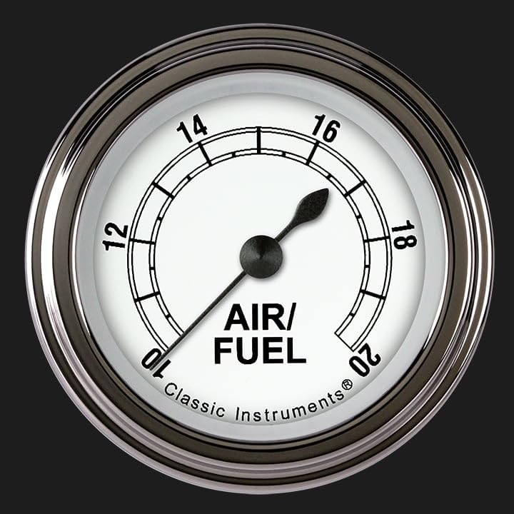 Classic Instruments 2-1/8" Air/Fuel Ratio Gauge CW194SLF Classic White