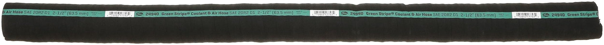 Green Stripe Gates 24940 Wire Inserted Straight Coolant Hose-5' Length, Inner Diameter 2 1/2"