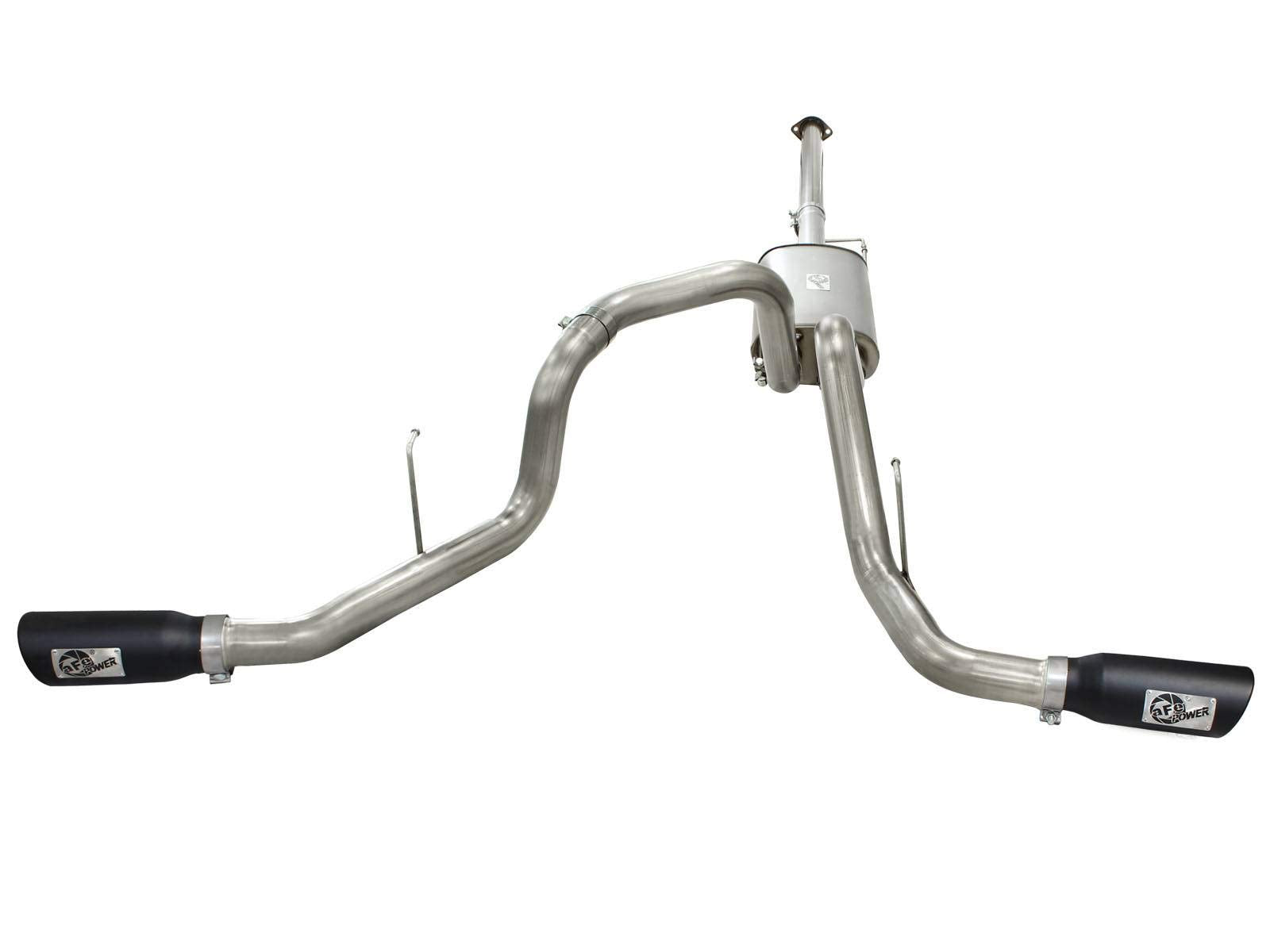MACH Force-Xp aFe Power 3" Stainless Steel Side-Exit Cat-Back Exhaust System with Black Tips for Ford F-150