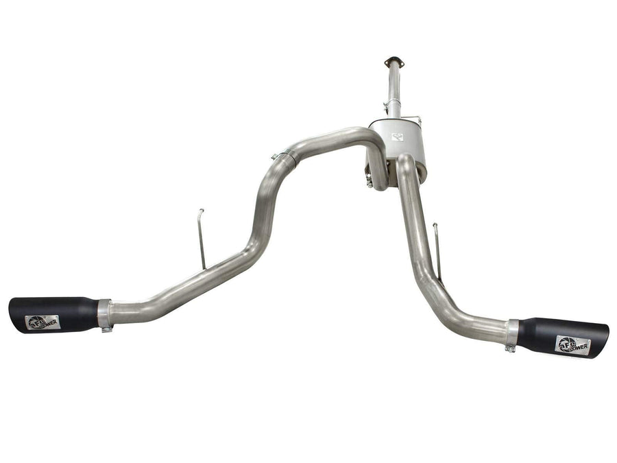 MACH Force-Xp aFe Power 3" Stainless Steel Side-Exit Cat-Back Exhaust System with Black Tips for Ford F-150