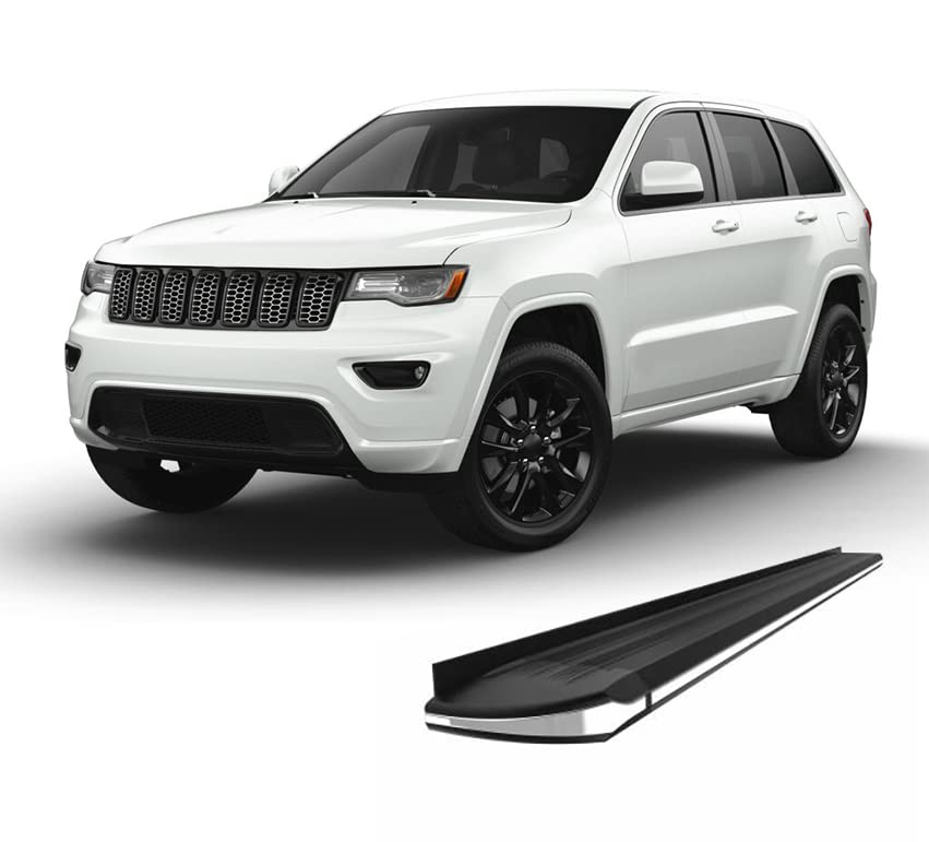 Exceed Black Horse Running Boards Compatible with 2011-2021 Jeep Grand Cherokee Black (Excl. Limited X, High Altitude, Summit, SRT, SRT8, Trackhawk and Trailhawk)-EX-JPGC
