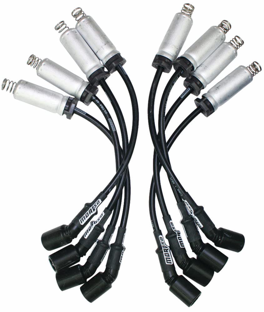 Moroso Black Ultra 40 Spark Plug Wire Set, Fits GM LS 4.8/5.3/6.0/6.2 Engines, 12" Length, Truck