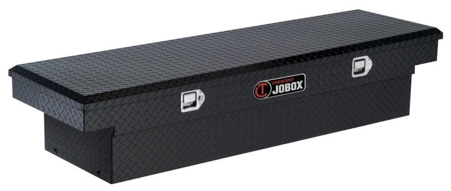 Full Size Delta 1-306002 Black Aluminum Mid-Lid Dual Lid Crossover Truck Box