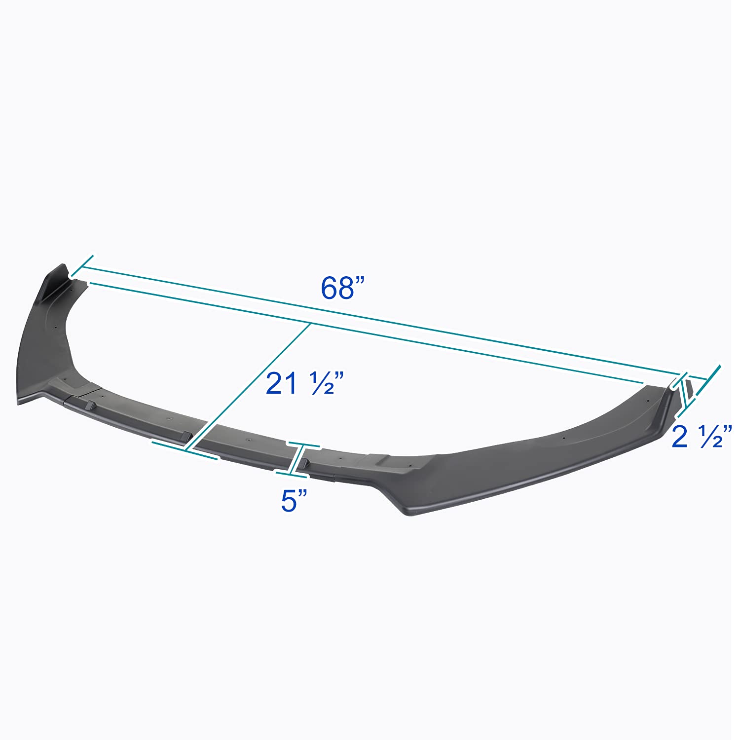 Matte Black Spec-D Tuning Front Bumper Lip Compatible with Volkswagen Golf Mk7 2014-2020