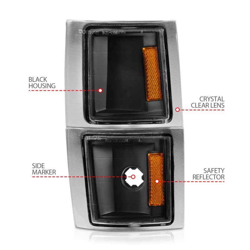Black Crystal Anzo Turn Signal/Corner Lights