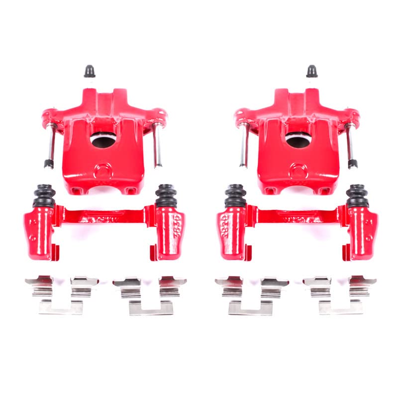 Power Stop S2696 Rear Pair of High-Temp Red Powder Coated Calipers For Toyota Avalon 2005-2007, Toyota Camry 2002-2006, Toyota Solara 2004-2008 [Model Specific]
