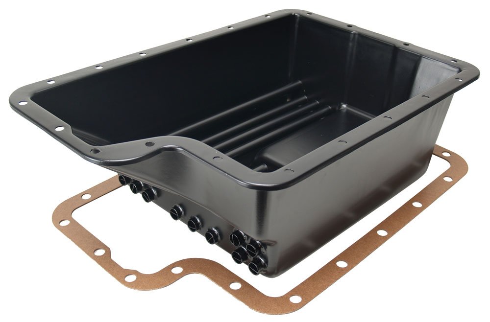 Derale Transmission DEPOT 14208 Cooling Pan for Ford E4OD, 4R100, 5R110 and 5R110W, Black