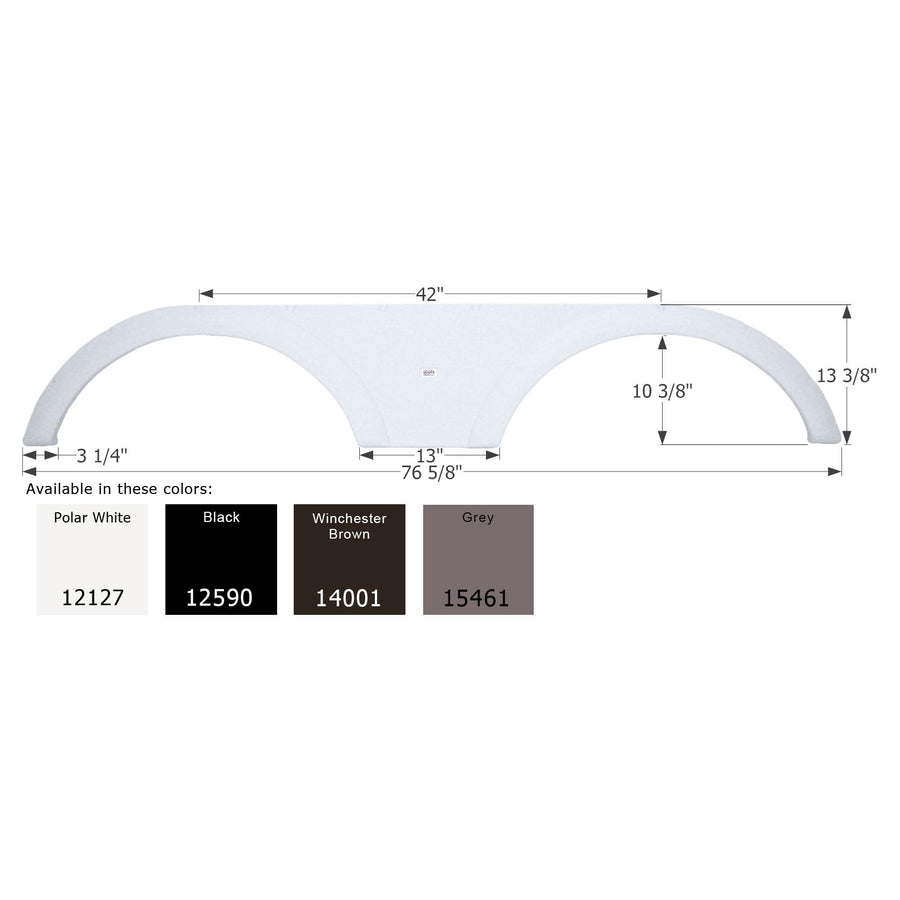 Tandem Axle Fender Skirt ICON 15461 FS2127 for Heartland - Gray