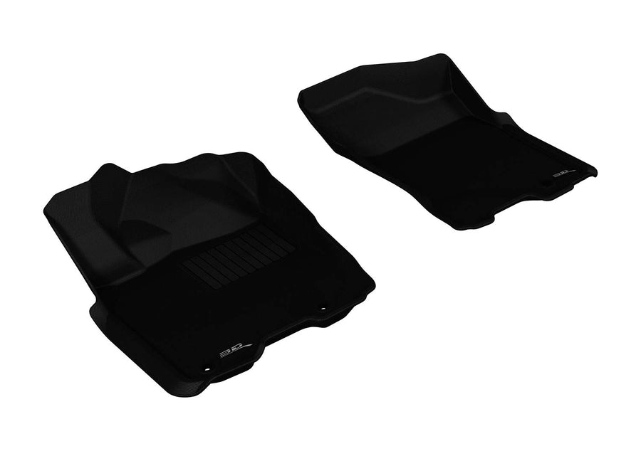 3D MAXpider Kagu Custom Fit Floor Mat (Black) for 2009-2015 Nissan Titan King/Crew CAB - 1ST Row