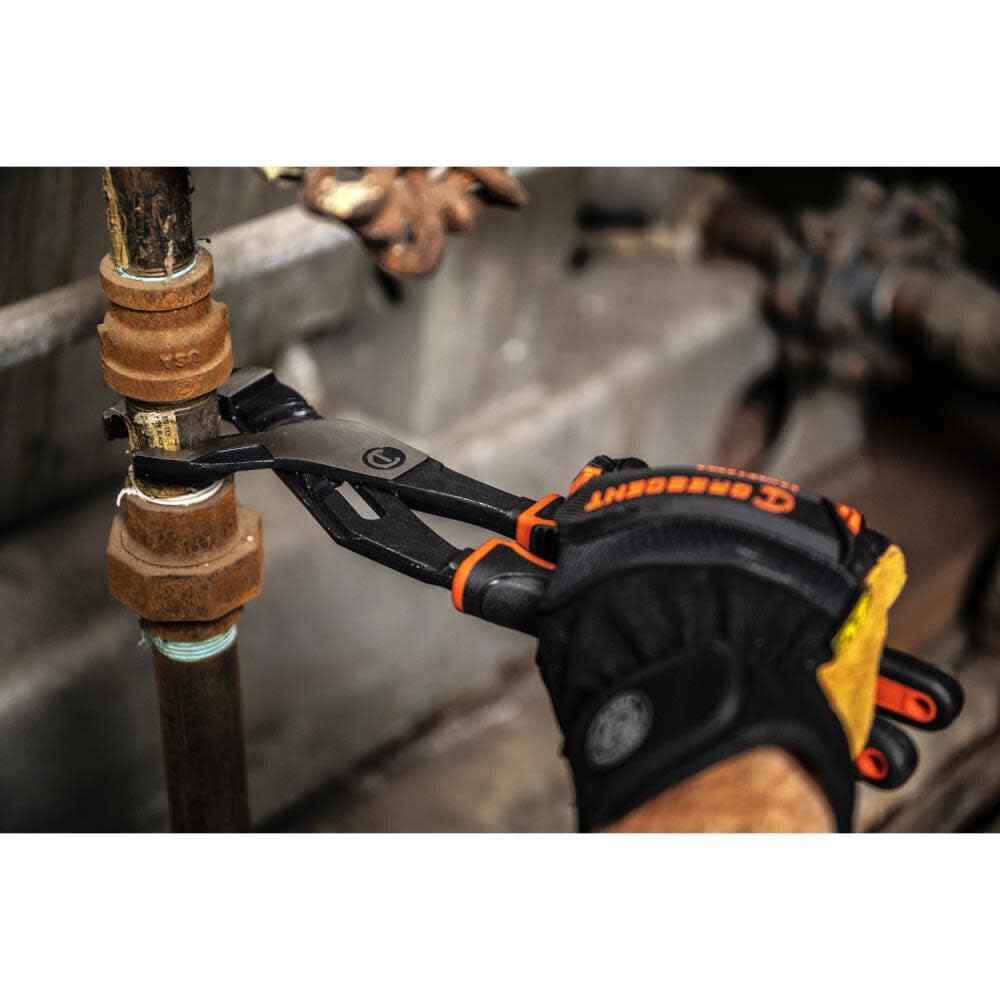 Crescent Z2 V-Jaw K9 Dual Material Tongue & Groove Pliers - Home Improvement, Mechanic, Plumbing & Repair Hand Tool - 10" - RTZ210CGV