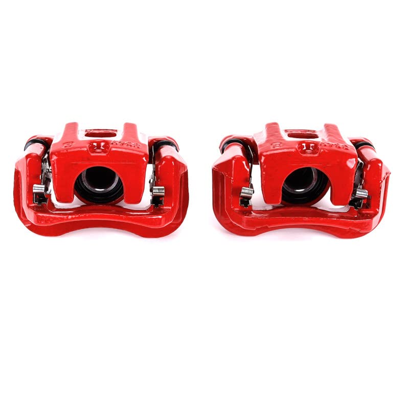 Power Stop Pair of High-Temp Red Powder Coated Rear Calipers For Toyota Highlander 2004-2007 [Model Specific]