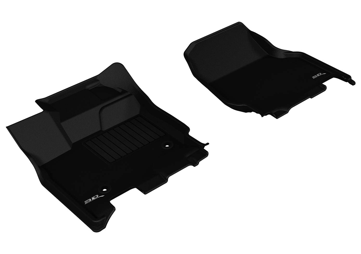 3D MAXpider Kagu Custom Fit Floor Mat (Black) Compatible with Ford F-150 Supercab / Supercrew 2015-2026 / F-150 Lightning 2022-2026 (w/ Bucket Seats) - Front Row