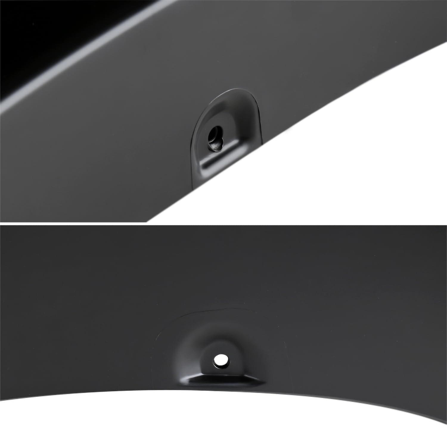 Spec-D Tuning Black Pocket Style 4PC Front + Rear Rivet Bolt On Fender Flares Compatible with 2009-2018 Dodge Ram 1500