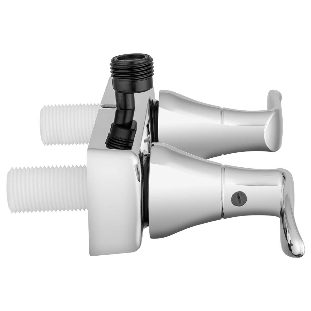Dura Faucet RV Shower Faucet DF-SA100LH-CP Valve Diverter with Winged Levers (Chrome)