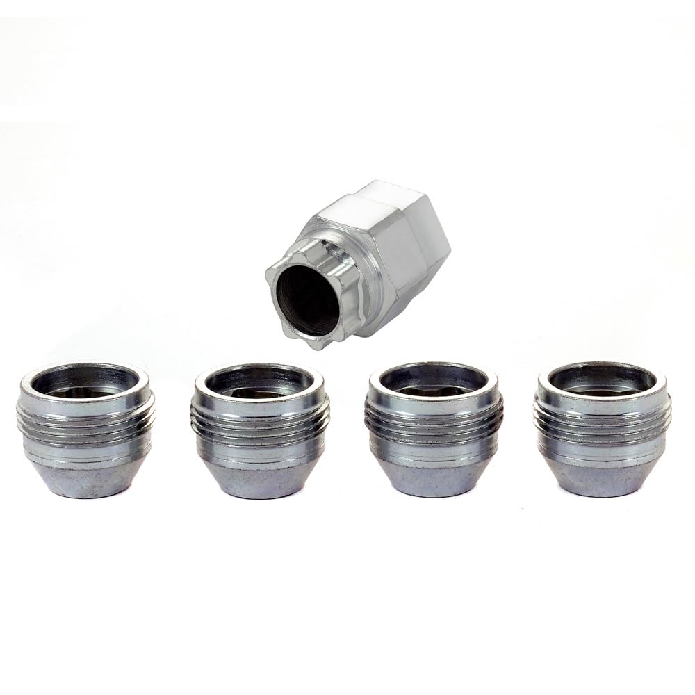 Under Hub Cap McGard 24013 Cone Seat - Wheel Locks (M12 x 1.25 Thread Size) - Set of 4, Silver
