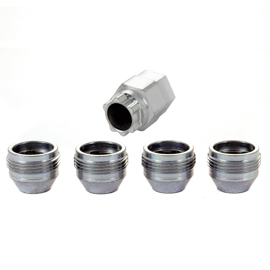 Under Hub Cap McGard 24013 Cone Seat - Wheel Locks (M12 x 1.25 Thread Size) - Set of 4, Silver