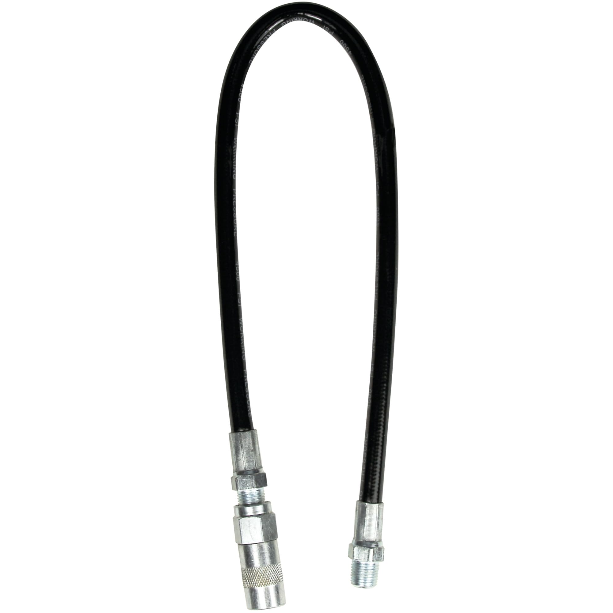 18-Inch Performance Tool W54211 Flex Grease Gun Hose Extension With Coupler, 4,500 Working PSI (1/8 NPT)
