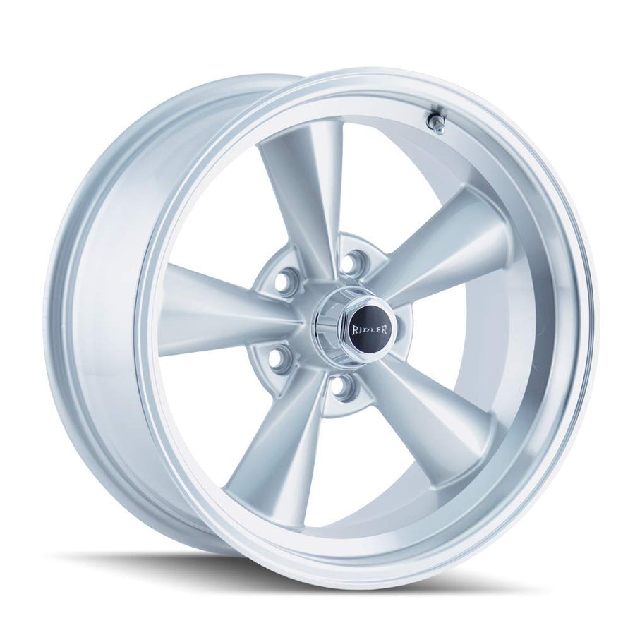 Silver Ridler 675 Wheel with Machined Lip (15x8"/5x114.3mm)