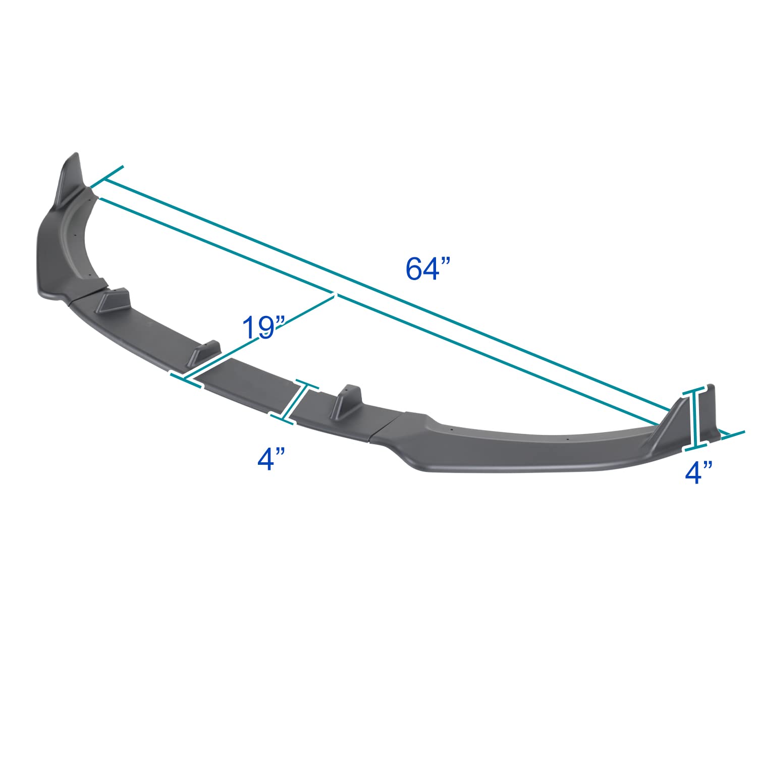 Matte Black Spec-D Tuning Front Bumper Lip Spoiler Body Kit 3PC Set Compatible with Mazda MX-5 Miata 2009-2012