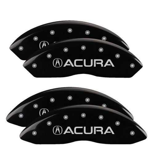 MGP Caliper Covers Black Powder Coat Finish 39015SACUBK Engraved Caliper Cover with Silver Characters, Set of 4 Acura/Acura