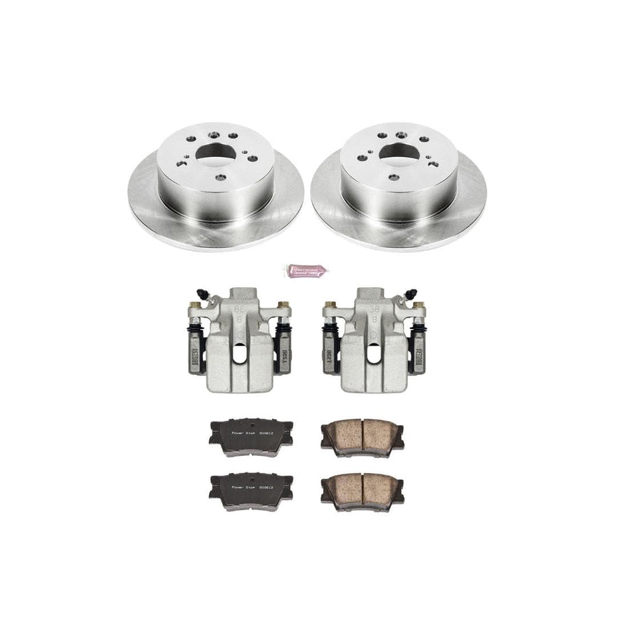 Power Stop KCOE3068 Replacement Autospeciality Rear Caliper Kit- OE Rotors, Ceramic Brake Pads, Calipers