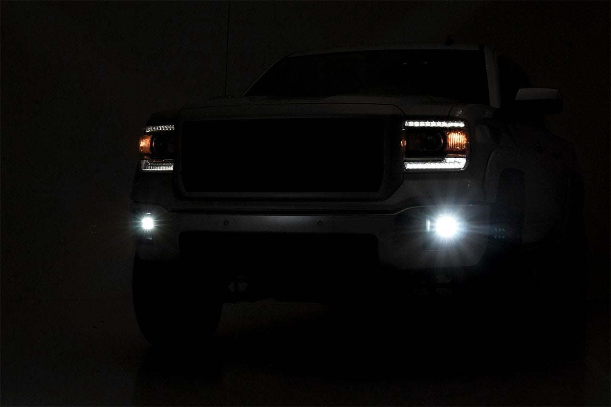 Black Series Rough Country LED Fog Light Kit for 14-15 GMC Sierra 1500-70689