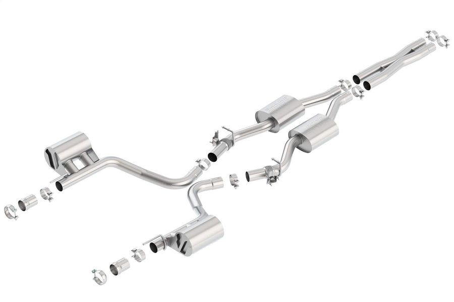 Borla S-Type 140713 Cat-Back Exhaust System 2.75 in. Incl. Connecting Pipes/Mufflers/Hardware/No Tips/MDS Valves S-Type Cat-Back Exhaust System